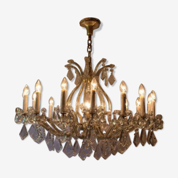 Lustre supergrand avec crystals 16 bulbes