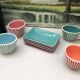 4 vintage ceramic coffee cups produced by LBVYR Circa