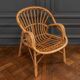 Suite of three rattan armchairs 1960 with original patina