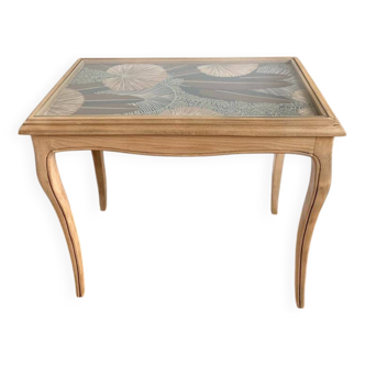 Table basse vitrée style Louis XV