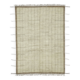 Handwoven Tribal One of a Kind 220 cm x 306 cm Beige Wool Carpet