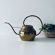 Old brass watering can