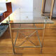 Coffee table 60/70 brass and glass