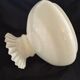 Antique lampshade in white opaline, with a beautifully pronounced scalloped neck.
