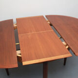 1960s extendible diningtable walnut by Lübke