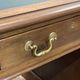 Late 19th century English mahogany desk with pedestals and leather top
