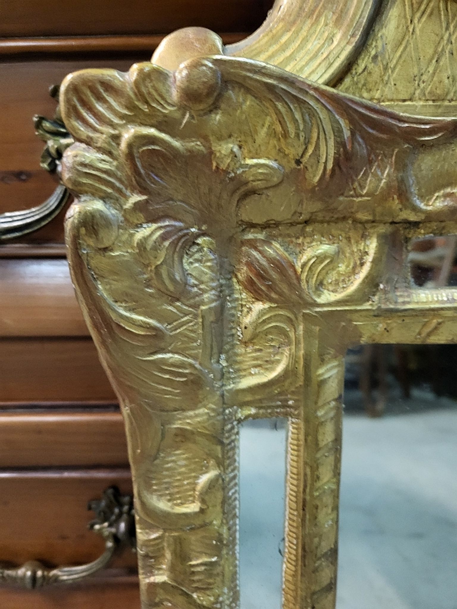 Wooden mirror dora parcloses of the XIXth n35
