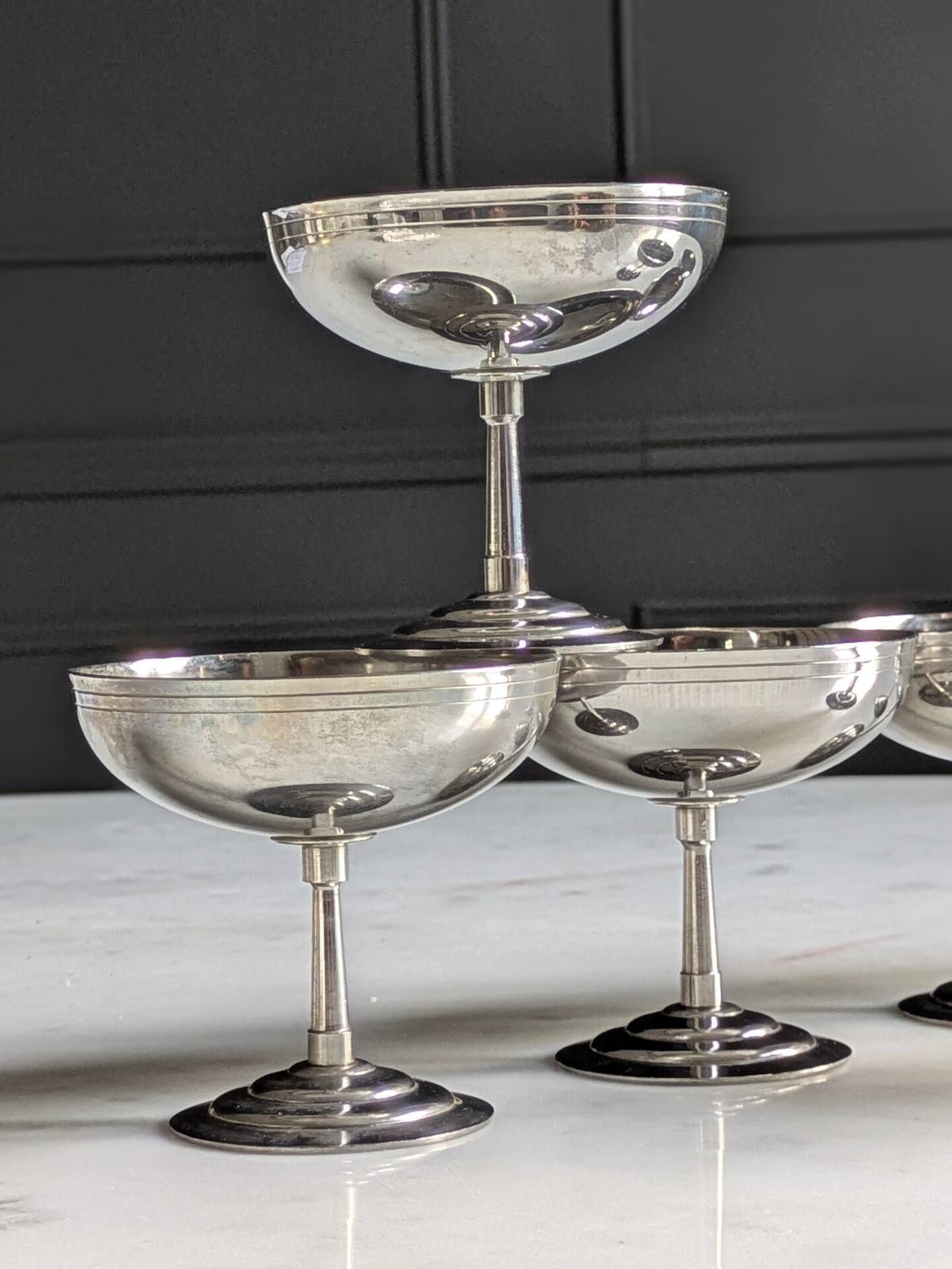 Suite de six coupes à glace/sorbet par Rémy Letang  70'