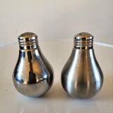 Salt and pepper maker "bidibule" in metal design 70s - 80s