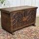 18th-century oak chest with Gothic decoration