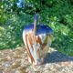 Ceramic vase with equestrian motif