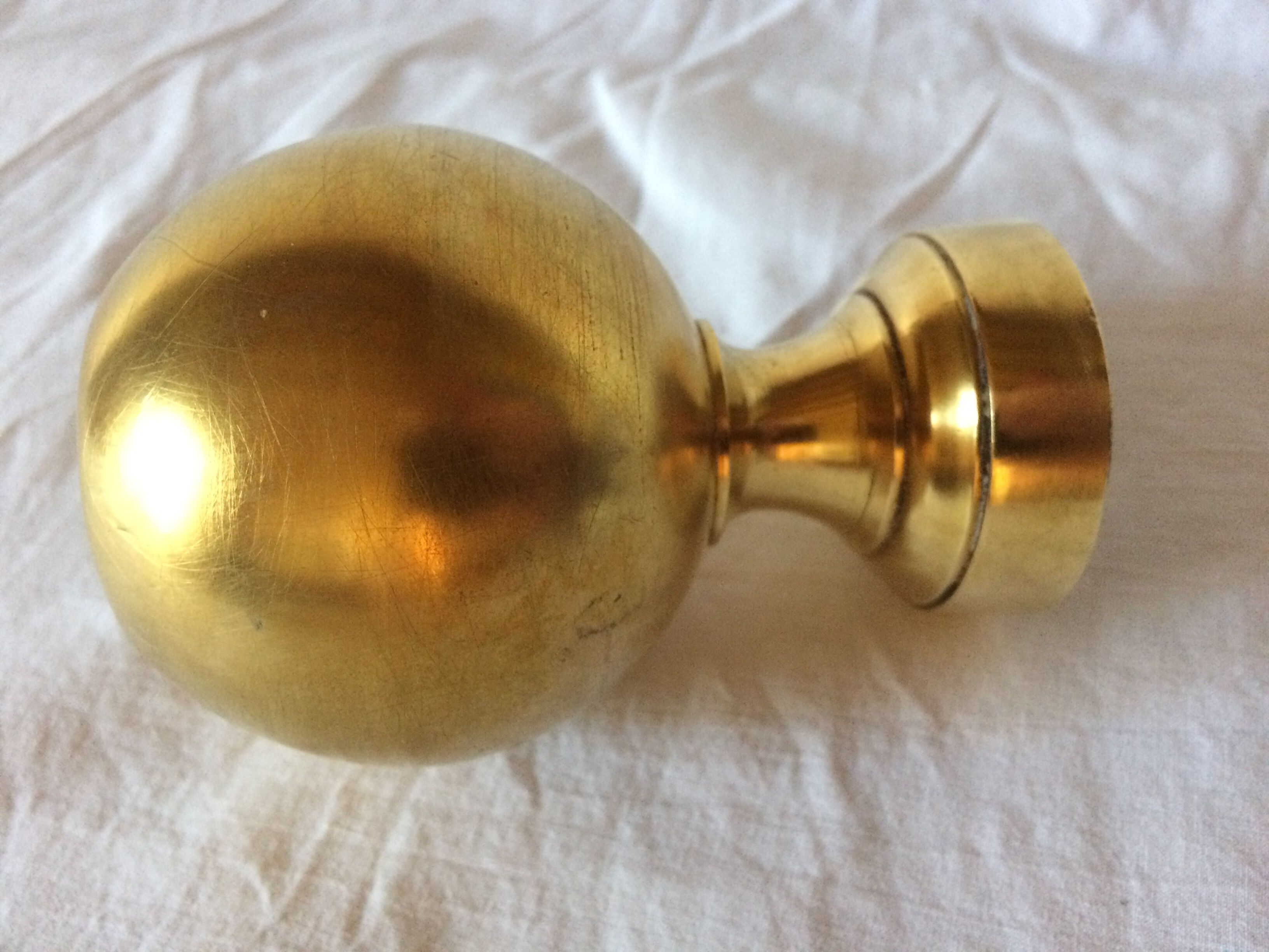 Vintage brass stair ball