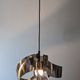 Spiral suspension Space age in chrome metal by Max Sauze, France 1970