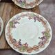 Set of 6 antique dessert plates Longwy – Violets model – Polychrome Art Nouveau decoration
