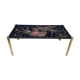 Lasco glass and brass coffee table