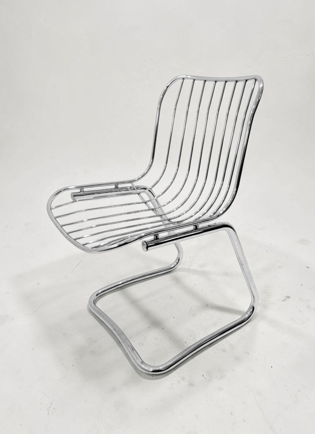 Set of 4 chrome chairs G. Rinaldi