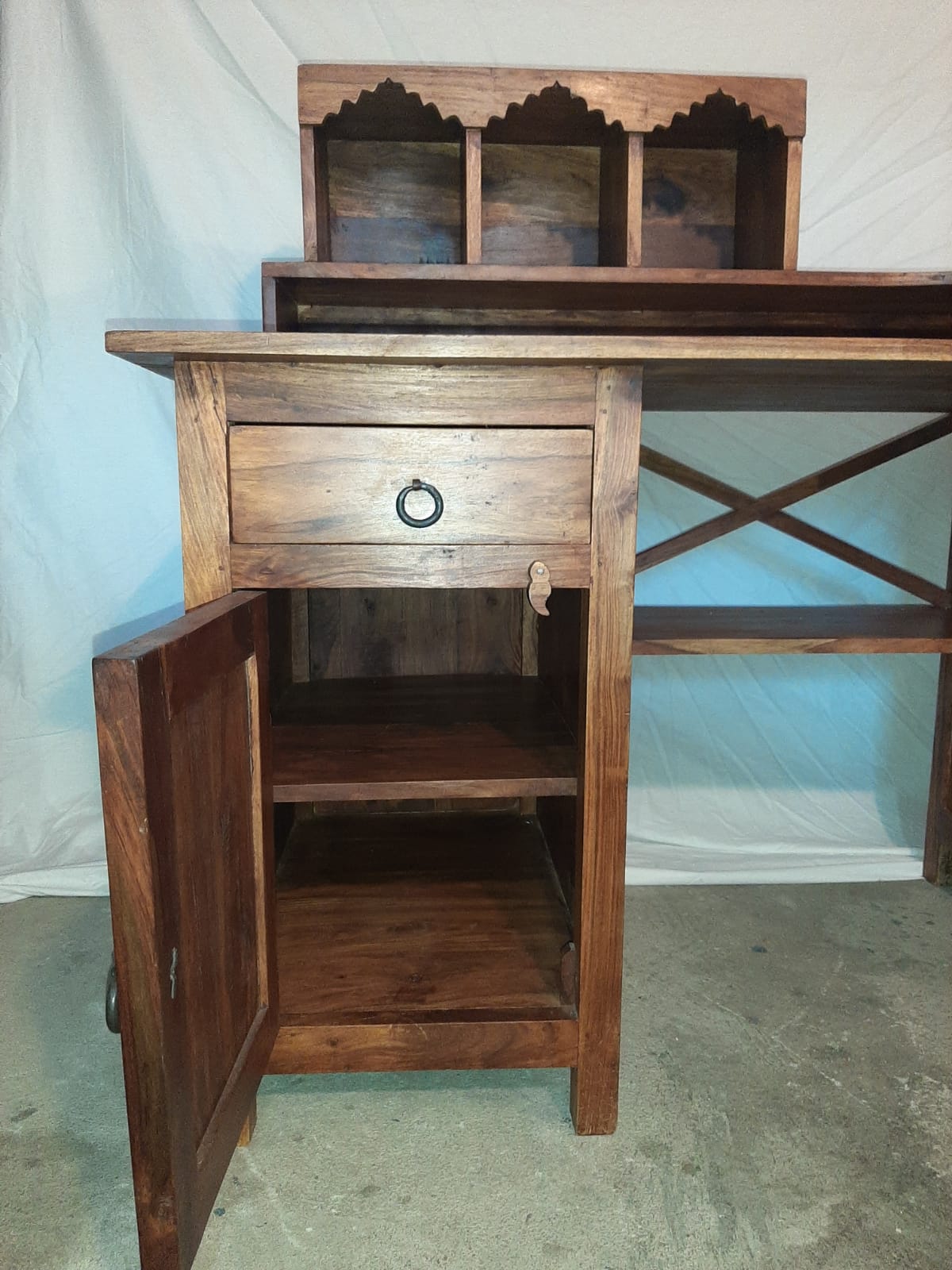 Subtle and neat solid rosewood desk