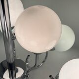 Chrome chandelier 9 opalines