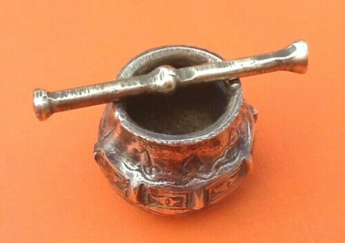 Mortar / Ancient Pestle of Apothecary Bronze decorated