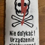 old polish email plate danger skull