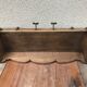Entrance Wall Coat Door - 4 Forged Iron Patères - Mirror - Vintage Shelf