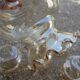 Lot de 6 globes en verre ambré