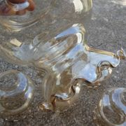Lot de 6 globes en verre ambré