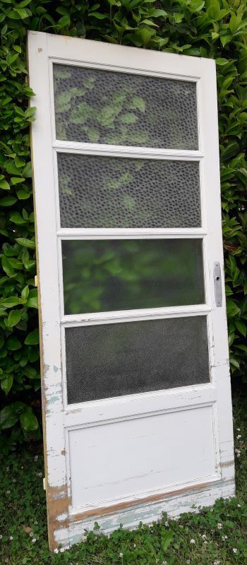 Door vintage translucent glazing