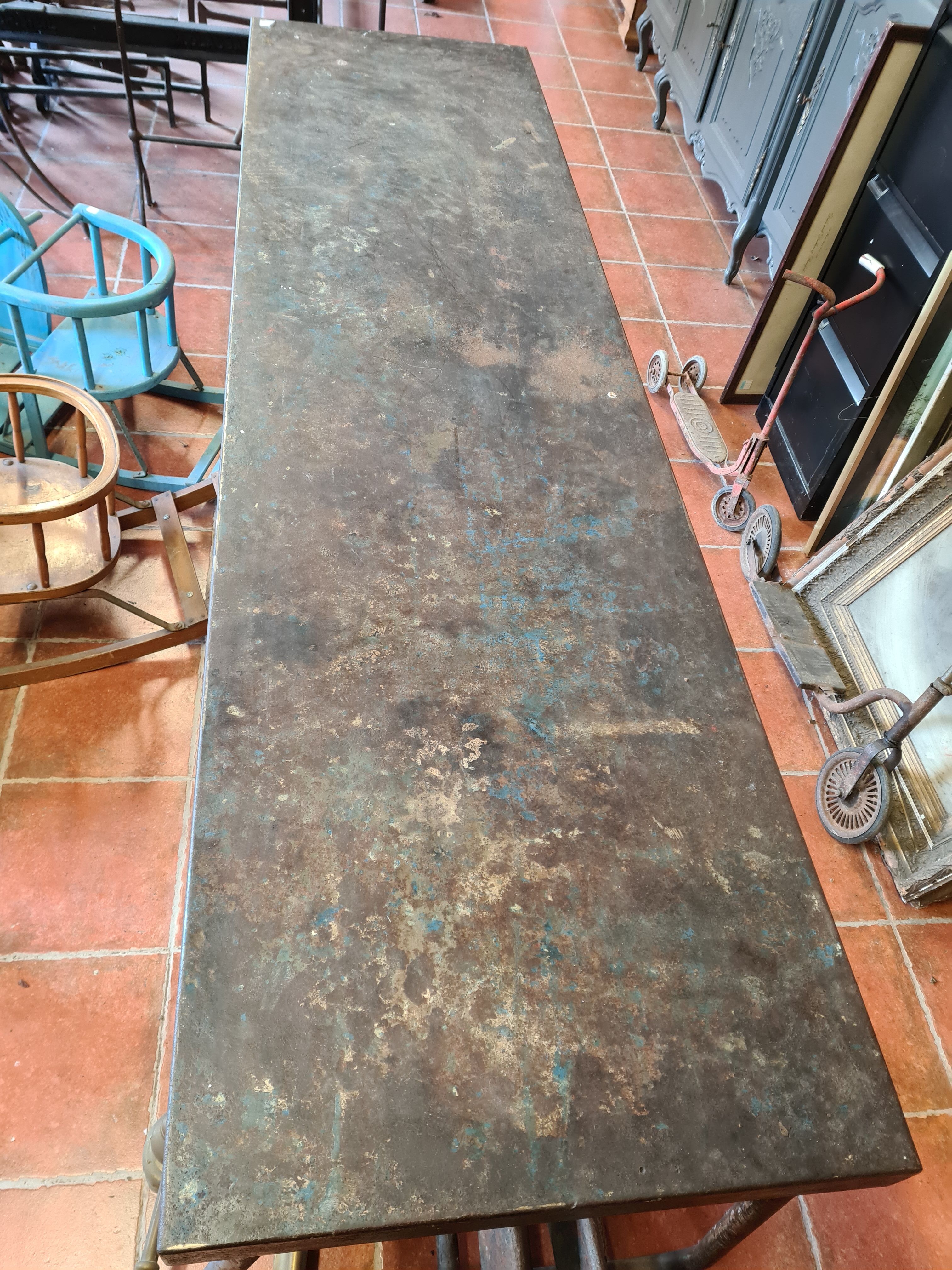 Industrial iron console