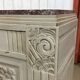 Art Deco sideboard in walnut, oak and marble top.