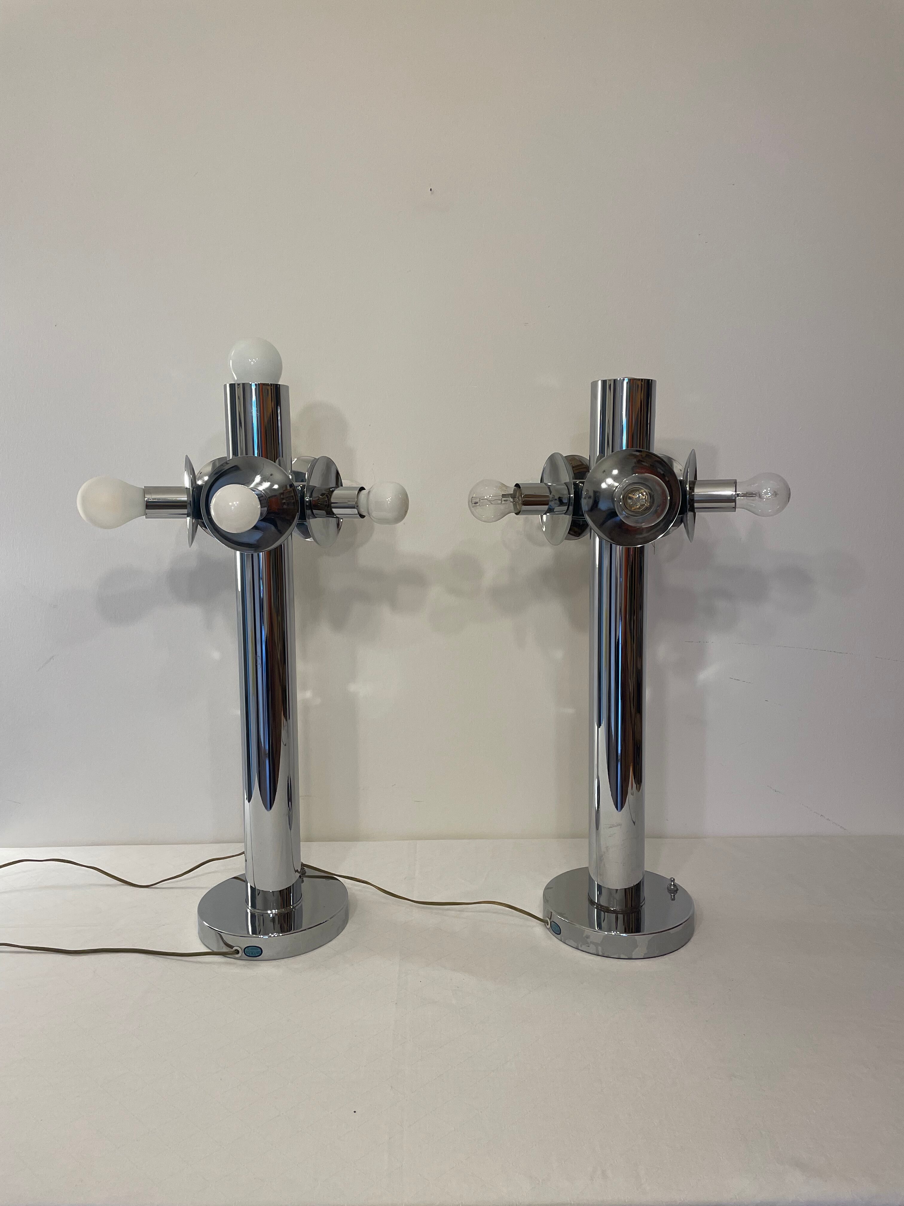 Large pair of Space Age lamps