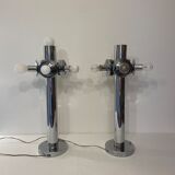 Paire de lampes space âge