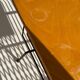 Mid-century metal and wood coffee table with magazine rack, Italy