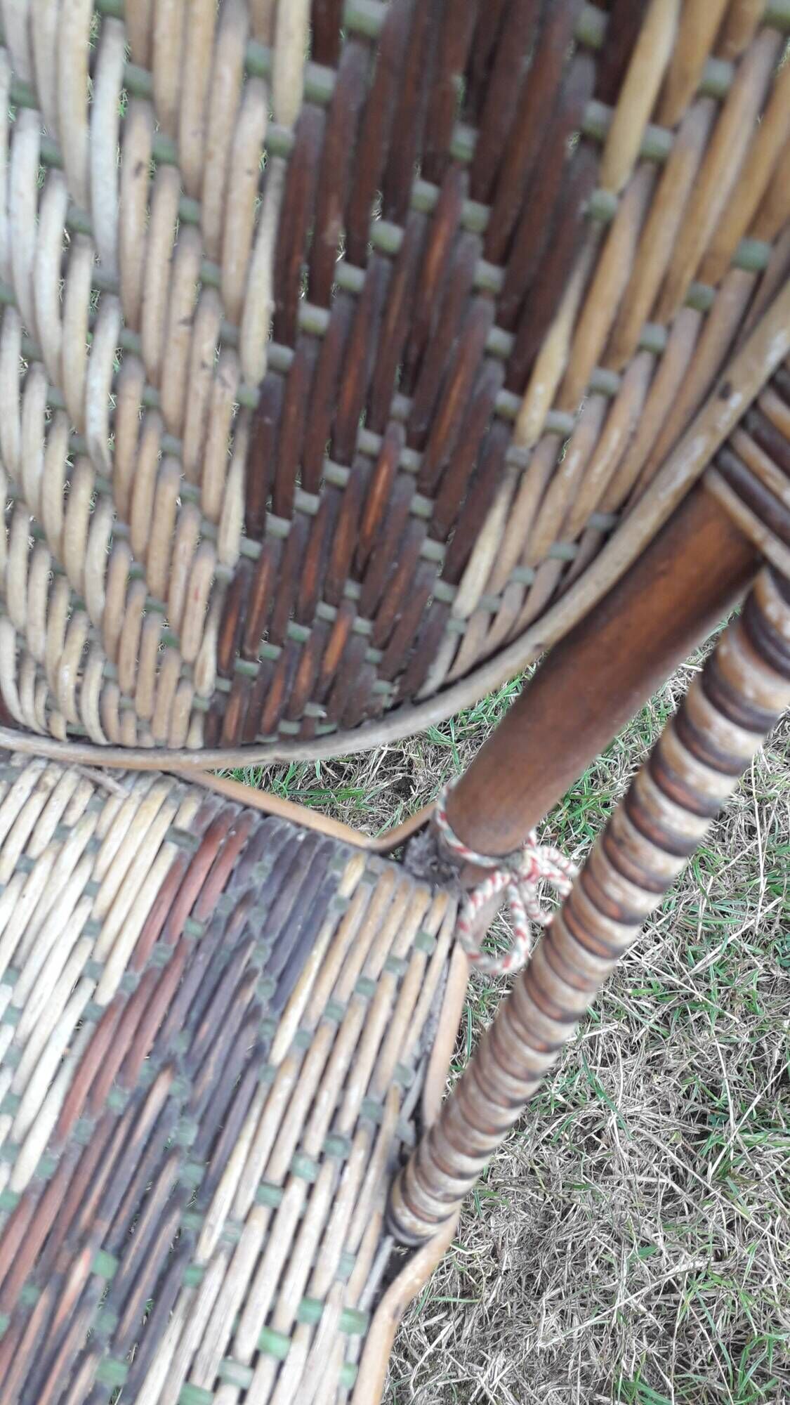 Set 2 rattan chairs 1900