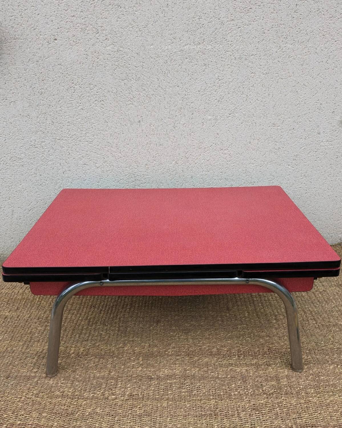 Red formica coffee table