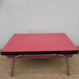 Red formica coffee table