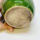 Pottery pitcher carafe terracotta green glazed ceramic
