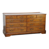 Large antique oak sideboard / chest of drawers / dresser, counter or display cabinet