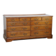 Large antique oak sideboard / chest of drawers / dresser, counter or display cabinet