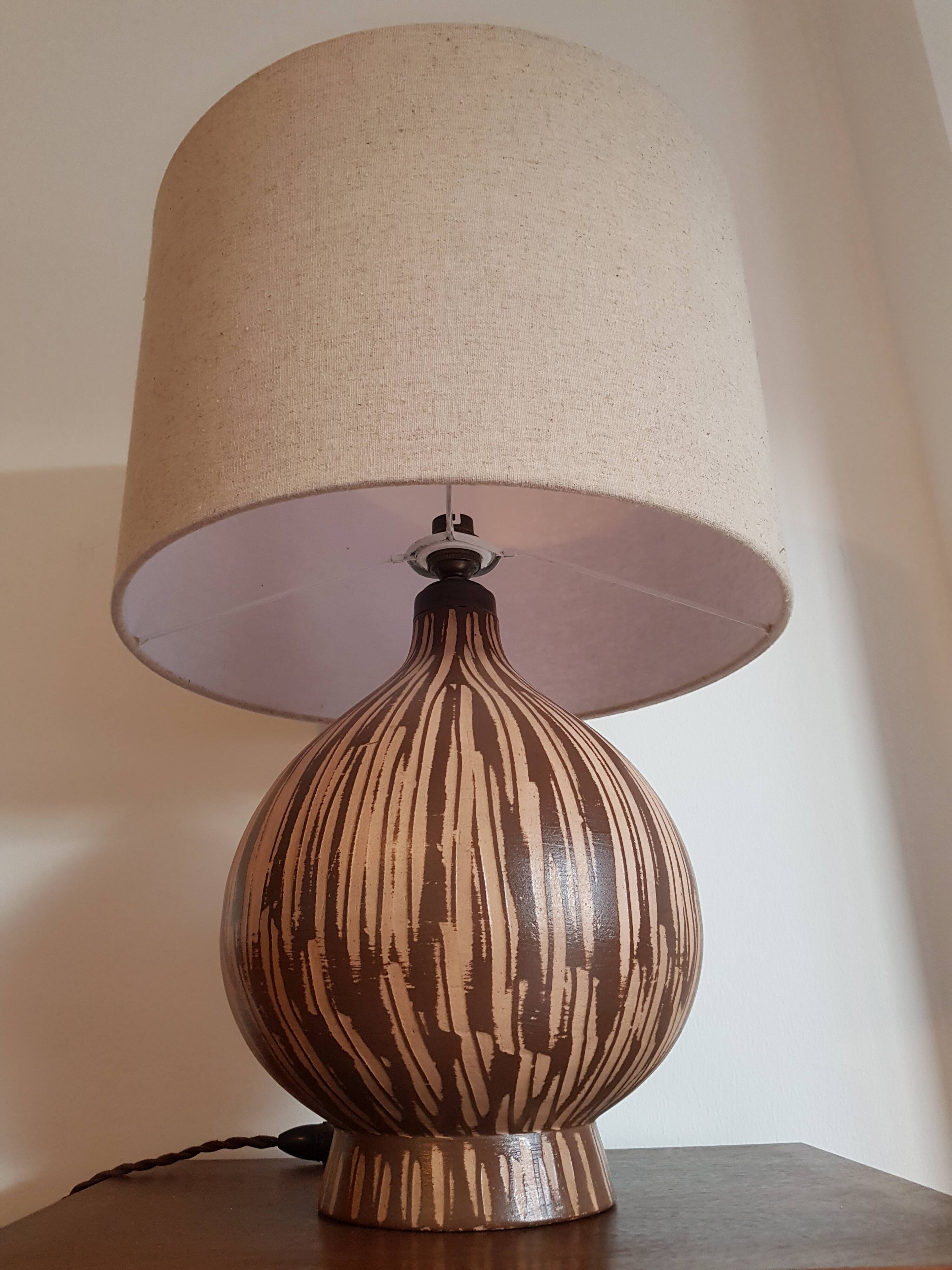 Lampe boule céramique