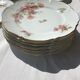 6 plates porcelain dessert J.B.T-Cie Limoges edged gold