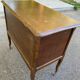 Vintage side table with drop leaf & wheels in Louis XV style