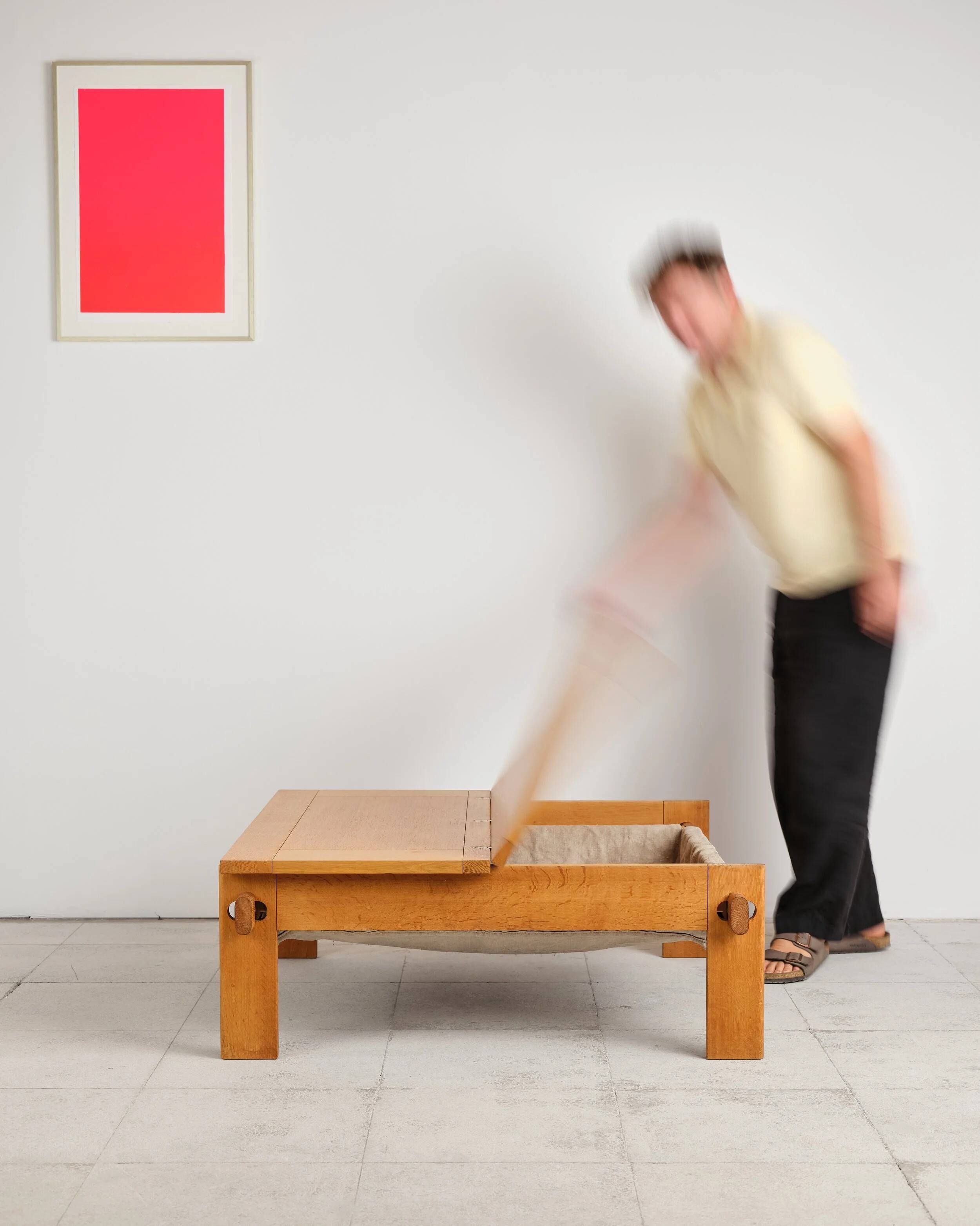 Large brutalist coffee table by Tage Poulsen, Denmark, 1960s.