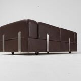 Tito Agnoli Daybed 711 sofa for Cinova in brown leather 1970