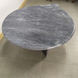 Grey marble coffee table tastes water