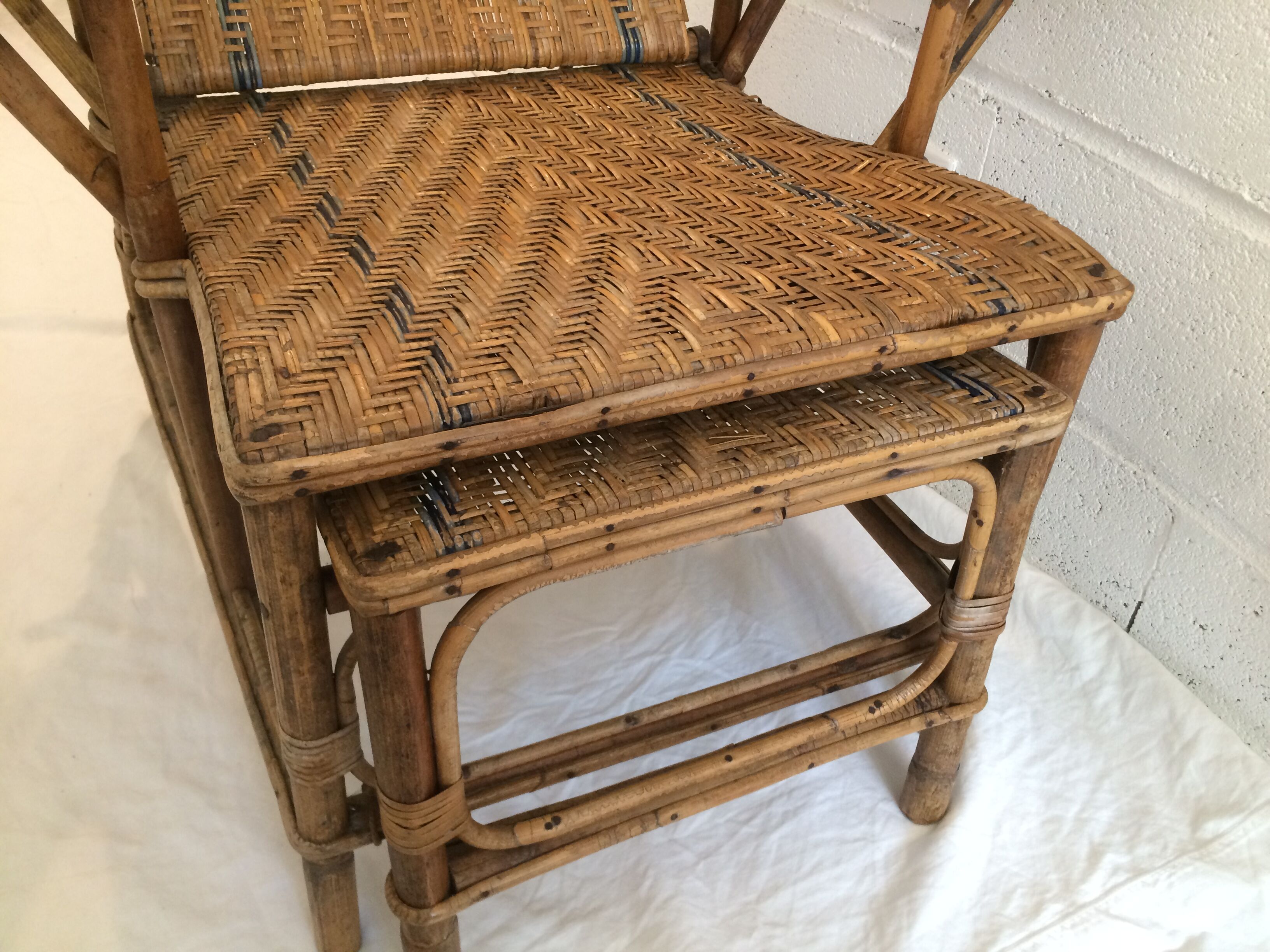 very old rattan Lounger