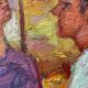 A.Eres Vintage Original Oil on canvas Painting, Expessionist, Signed 1976