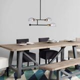 Black design chandelier