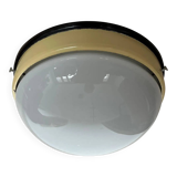 Midcentury Bakelite/Glass ceiling lamp/flush mount or wall lamp, 1960s