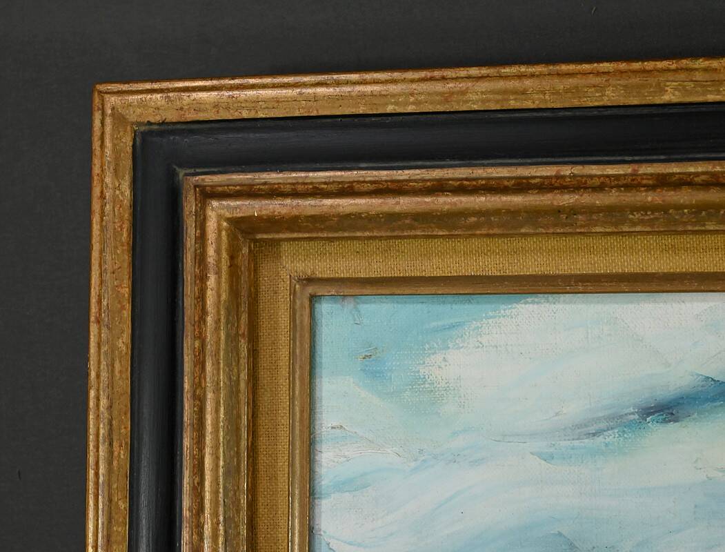 Painting “Petit Port Breton”, signed J.J Duboc – 1980